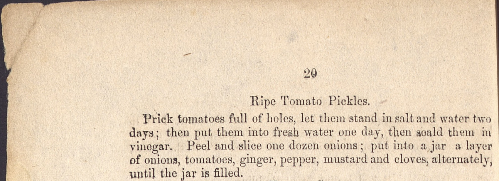 Malinda Russell's Tomato Pickles Recipe excerpt from her book