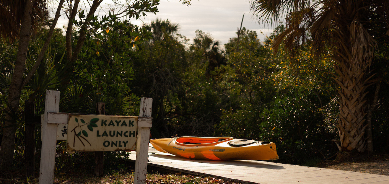 Exploring Nature in Fort Myers by a kayak by a blueway