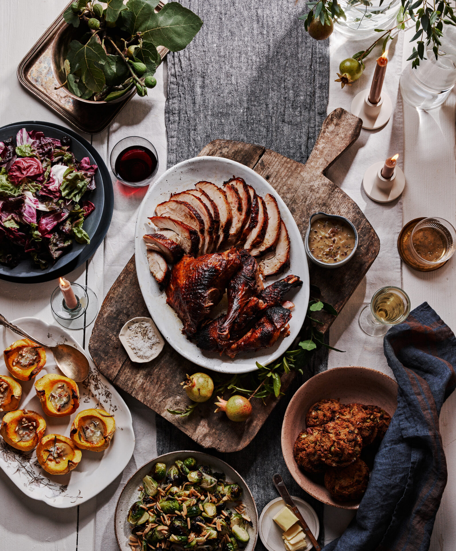Thanksgiving spread by Steven Satterfield