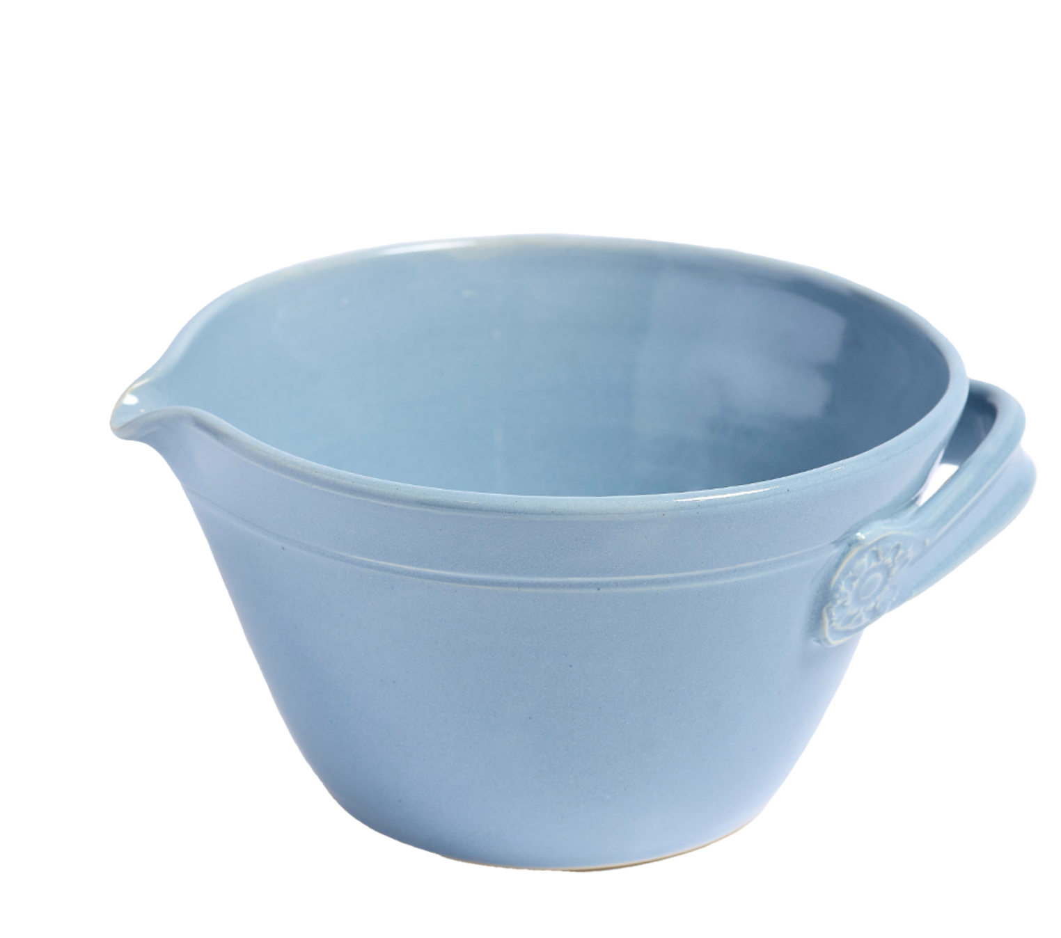 holiday baking supplies: an image of the light blue Dogwood Batter Bowl