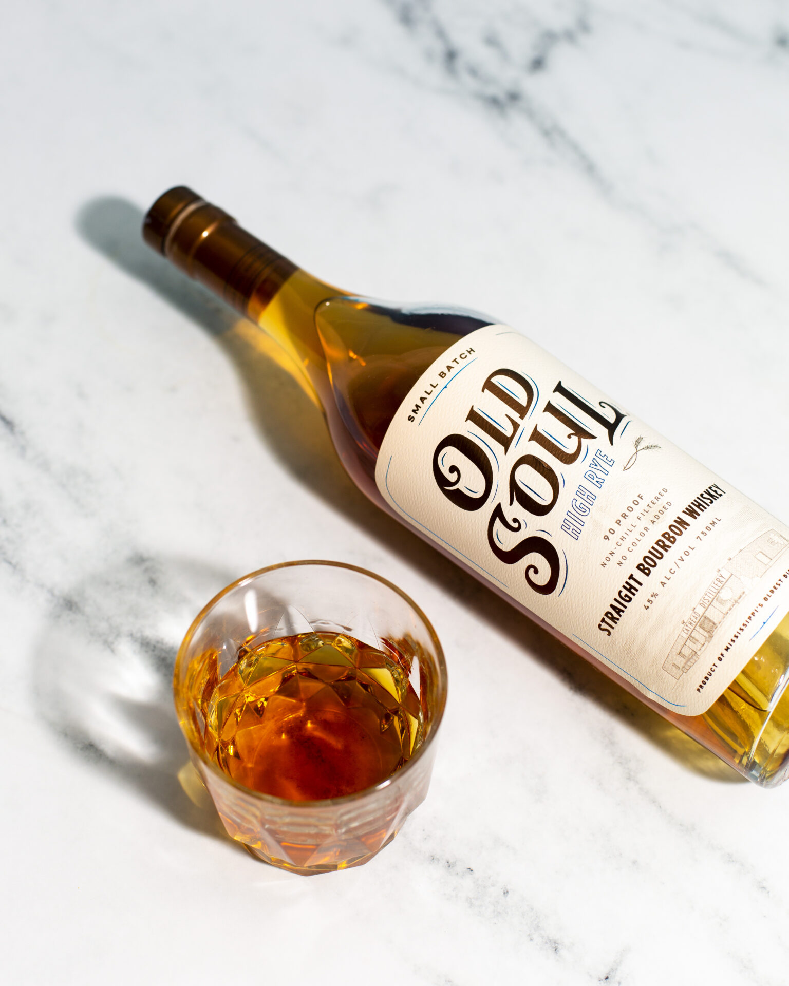 Old Soul Bourbon by Cathead Distillerypoured neat in a glass