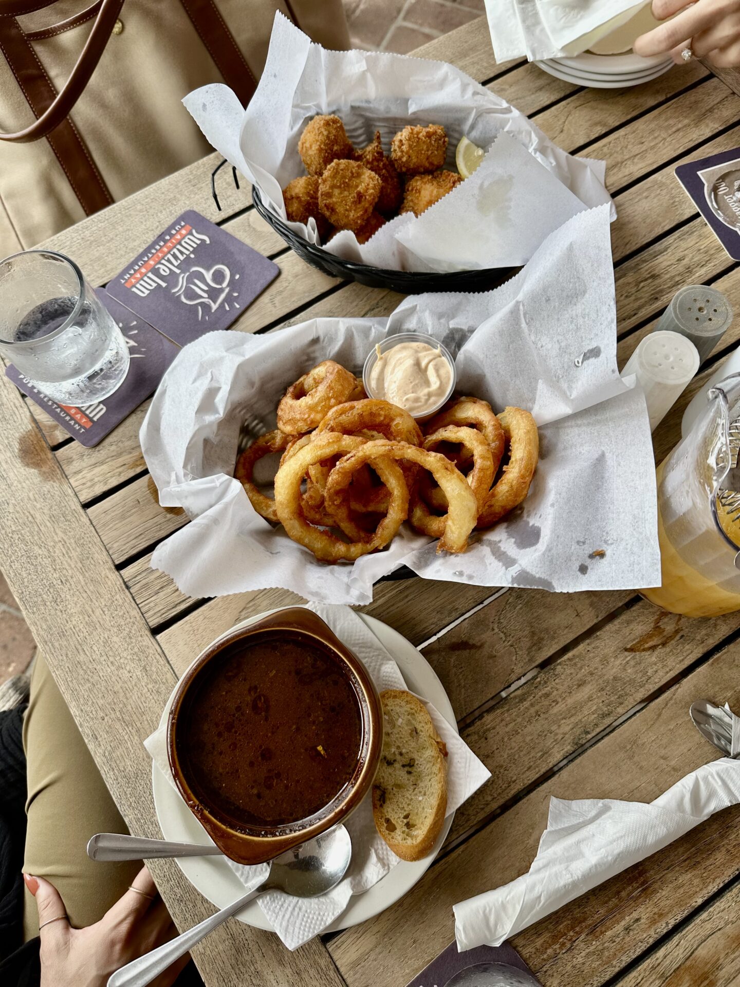 fried seafood at the Swizzle Inn in Bermuda