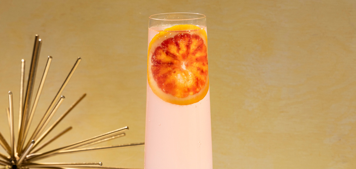 blood orange spritz, a non alcoholic drink
