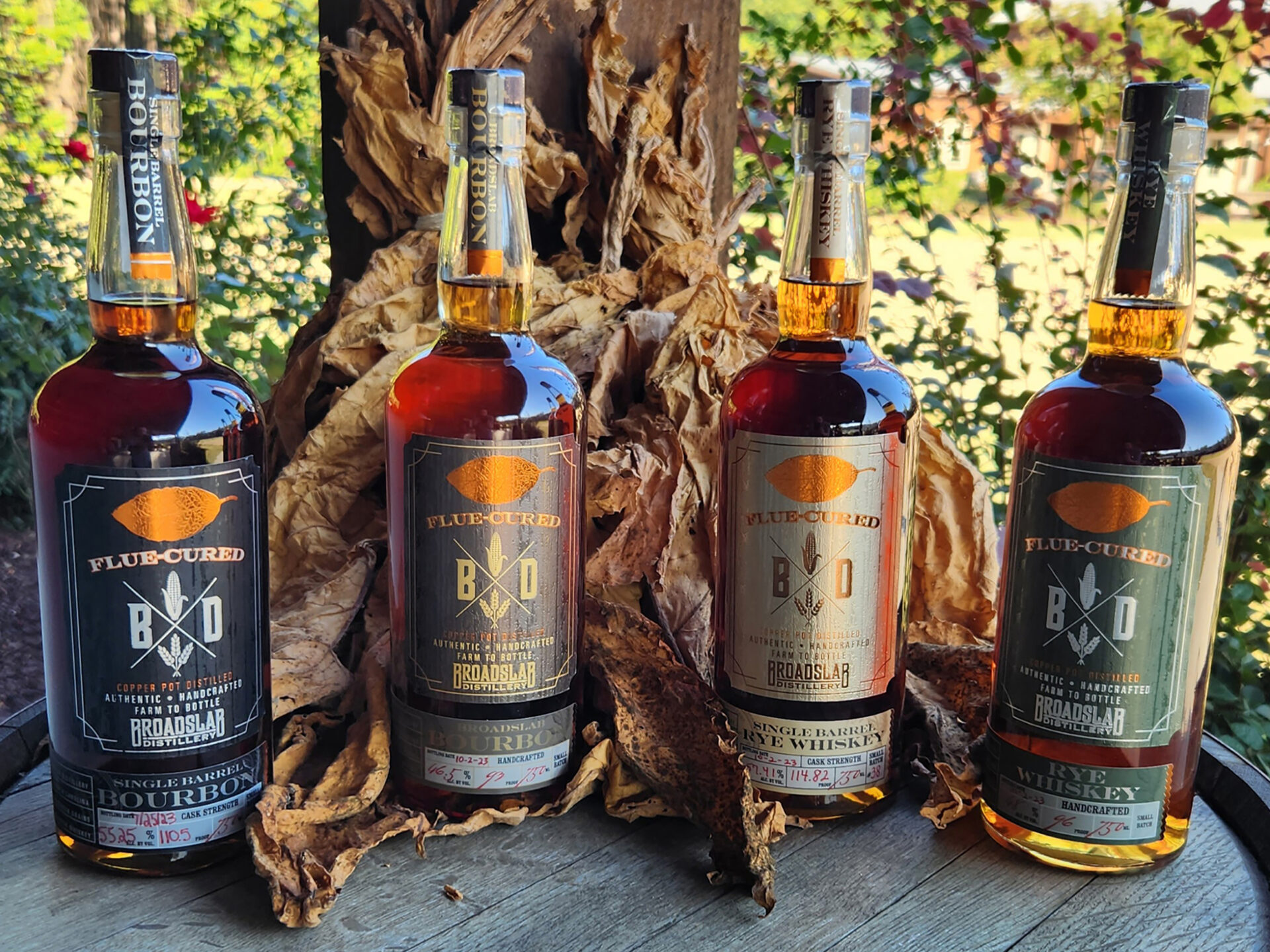 Benson's Broadslab Bourbon and Whiskey product lineup. 