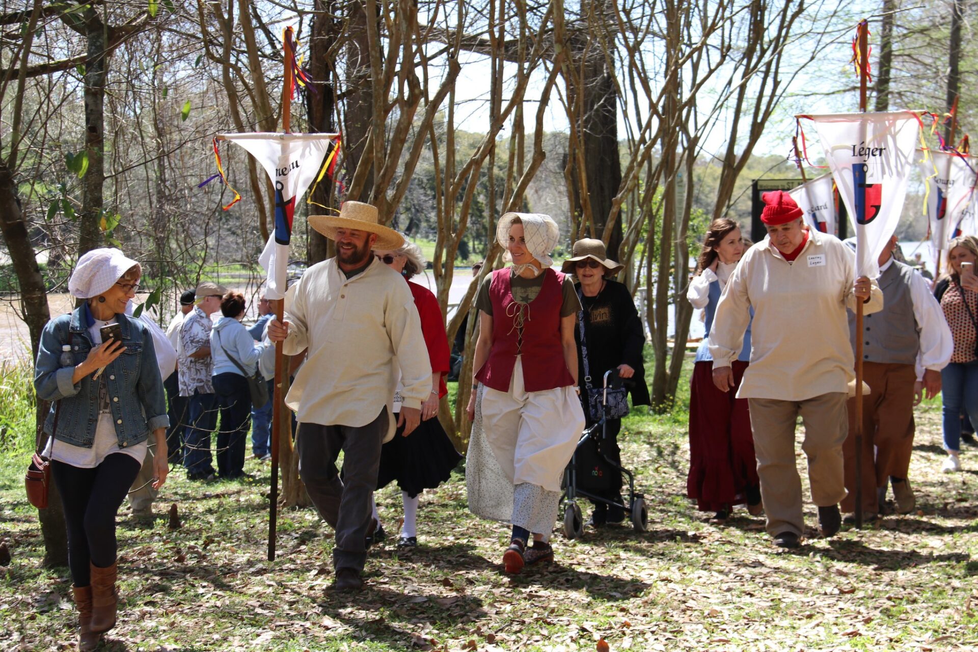 Re enactment of the Arrival of the Acadians American Memorial Heritage Festival