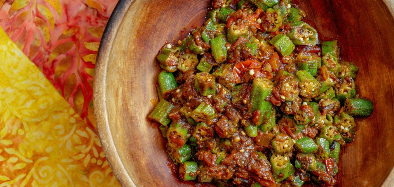 Plated Appalachian Bhindi