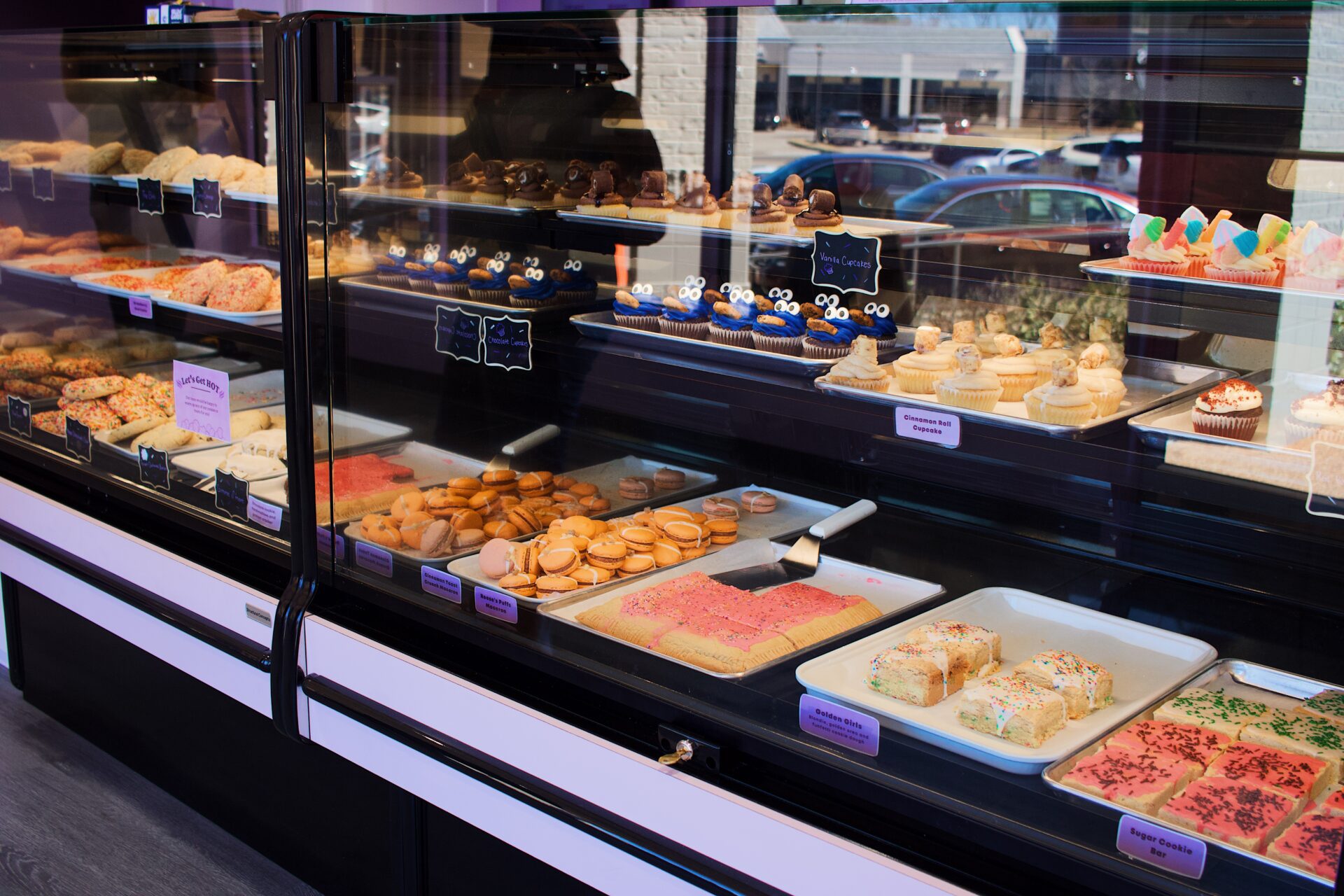 The display case of cookies served at Bluff Cakes Confections, one of 5 new Tennessee Restaurants