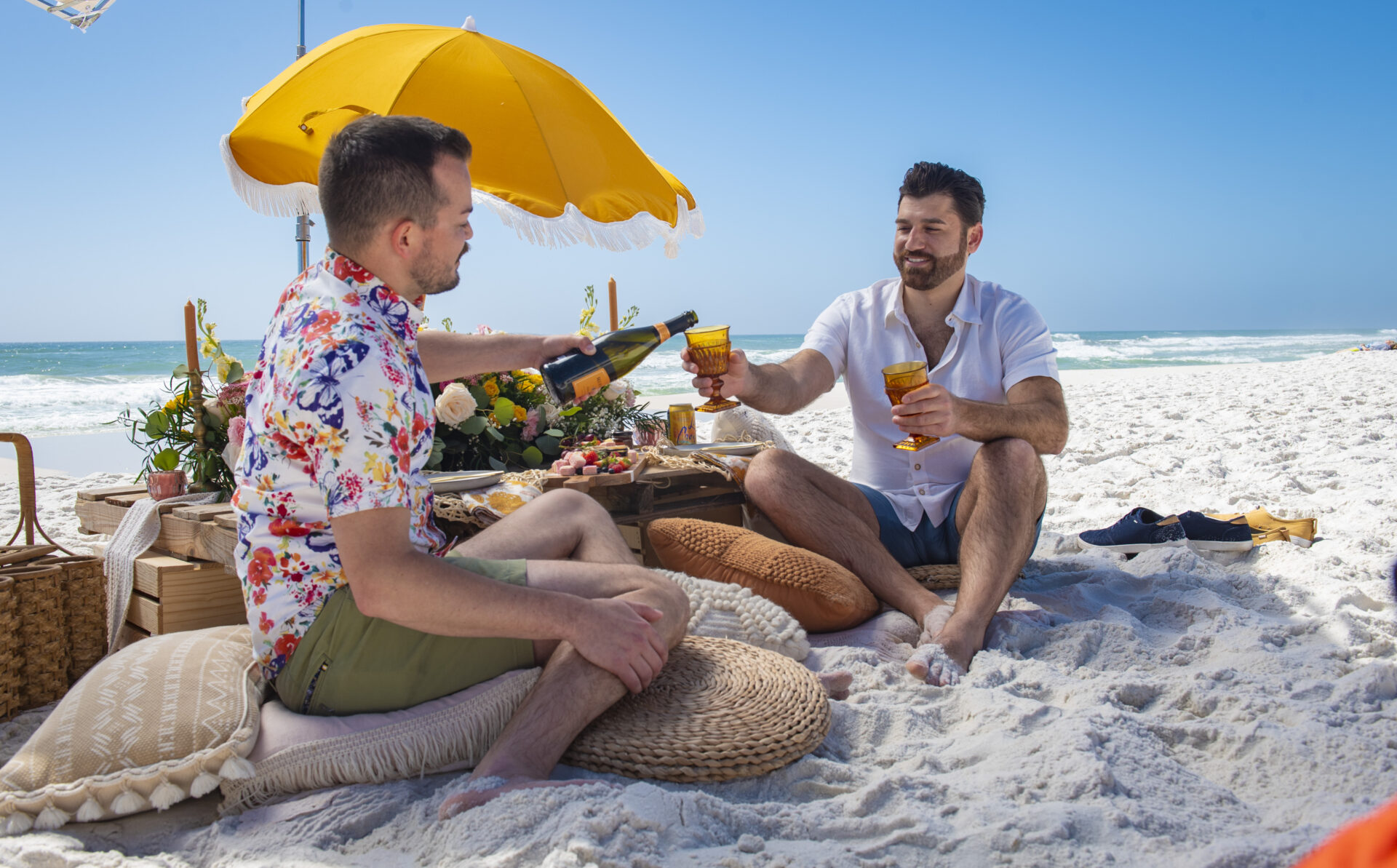 A picnic on the beach of Pensacola, Florida