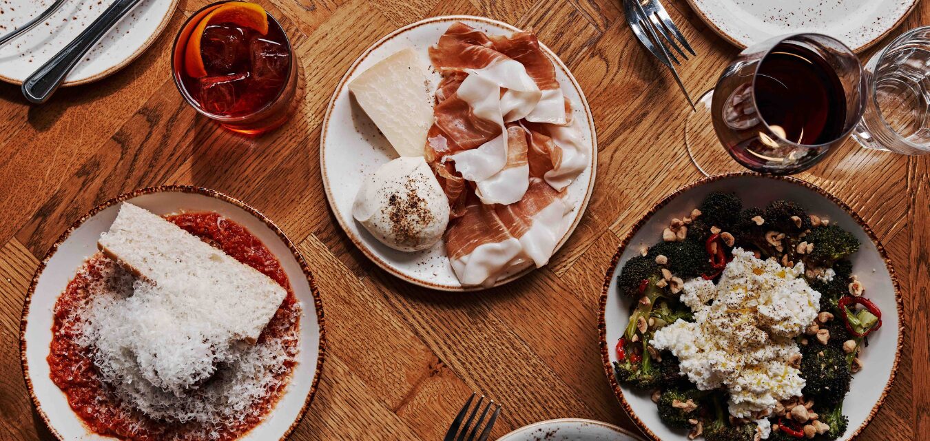 A spread of Italian plates at Ellas, a hot new restaurant in Nashville