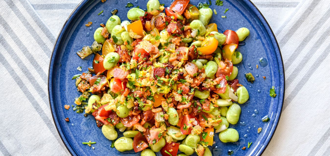 Butter bean tomato salad