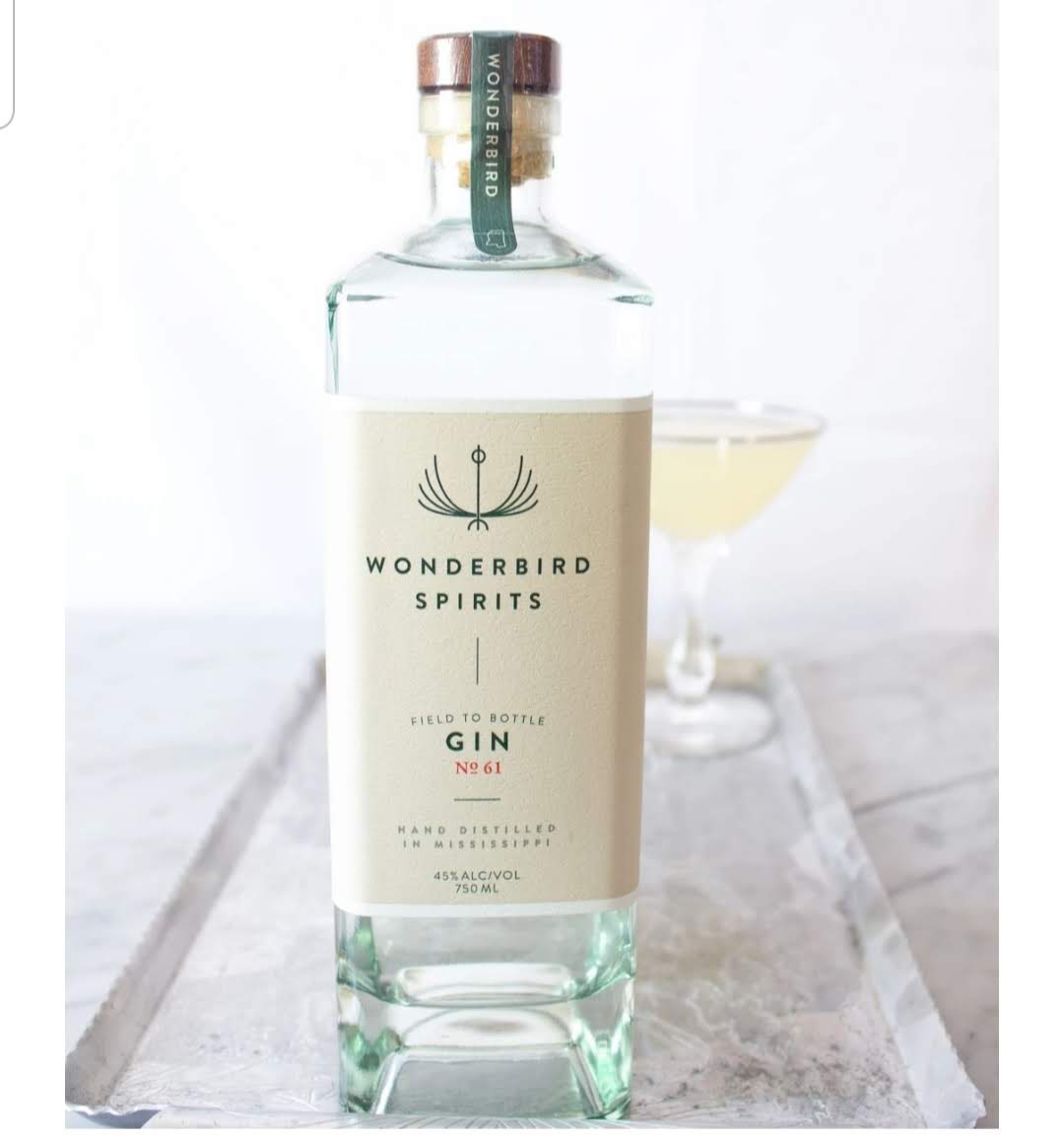 A bottle of wonderbird Spirits gin