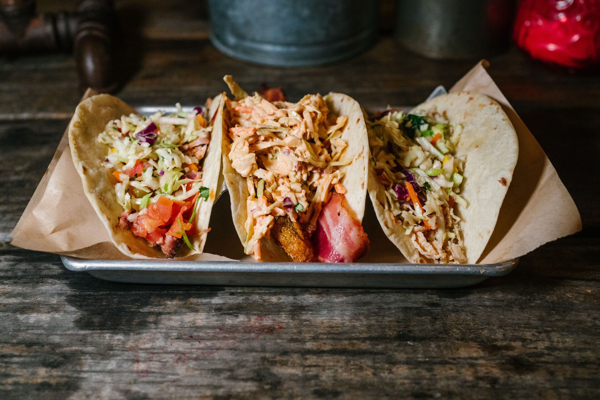 Tacos from The Pig & Pint in Jackson, Mississippi.
