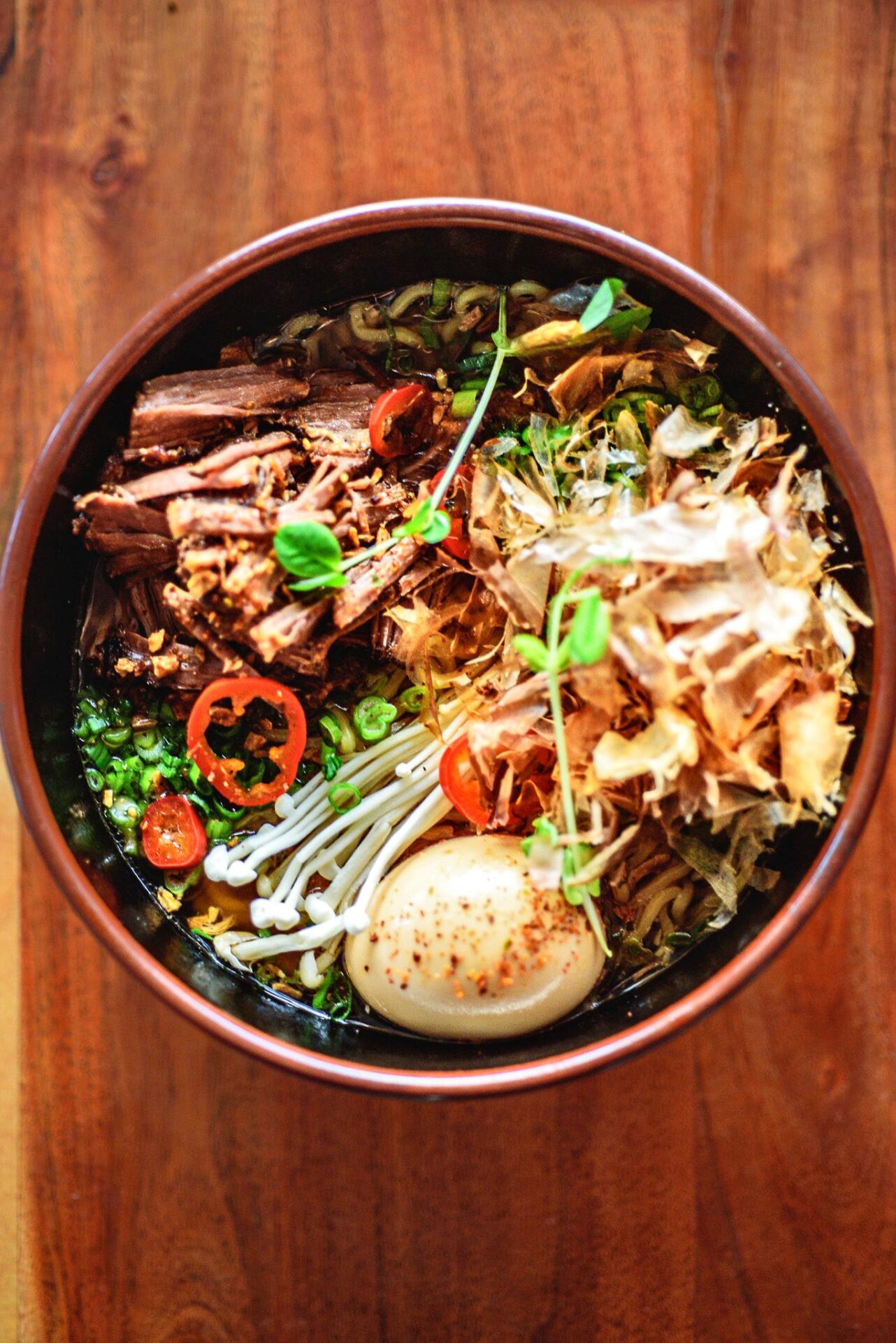 Bowl of noodles served at Lotus Noodle Bar in Florida