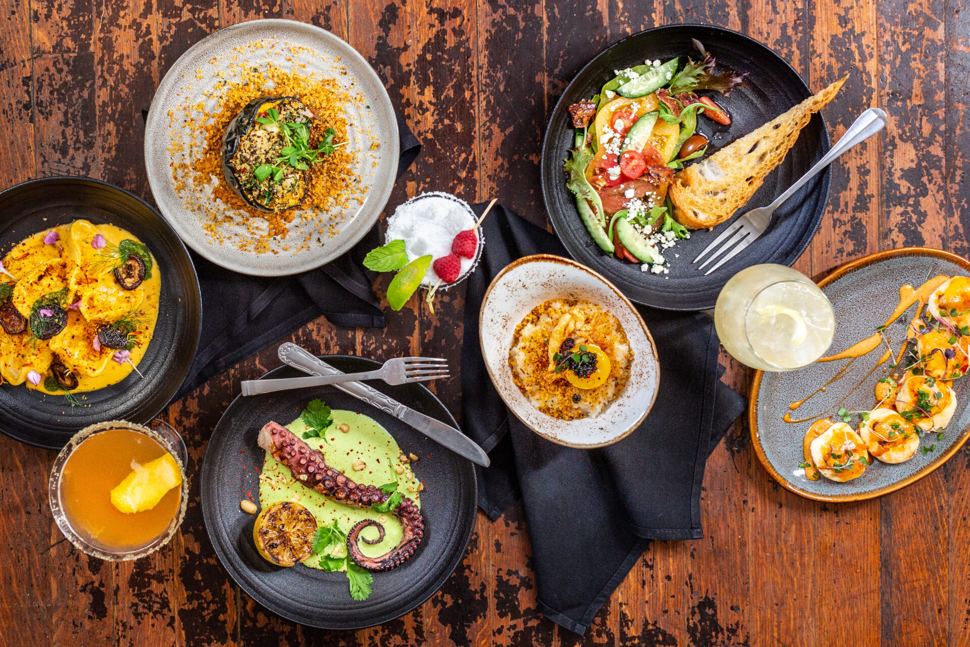 A spread of dishes at Lucille's 1913, one of 10 featured innovators