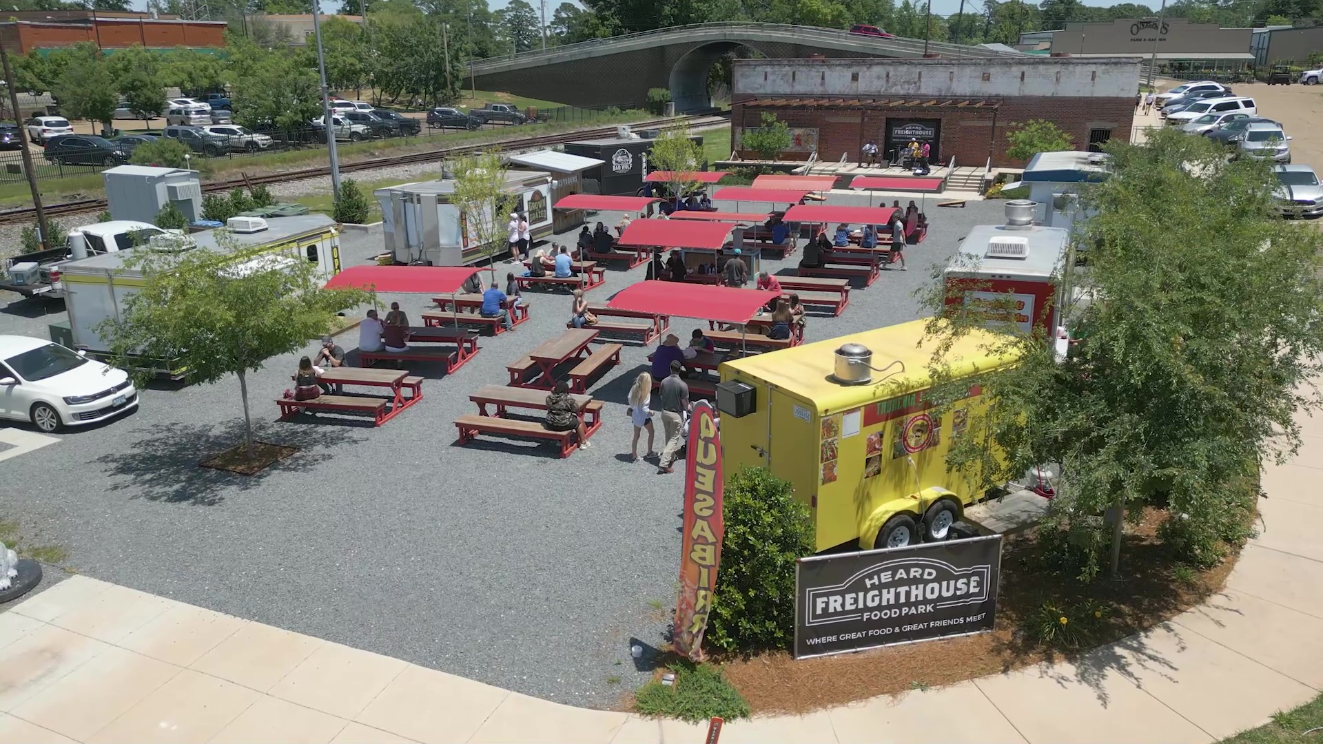 The Heard Freighthouse Food Park in Ruston, Louisiana.