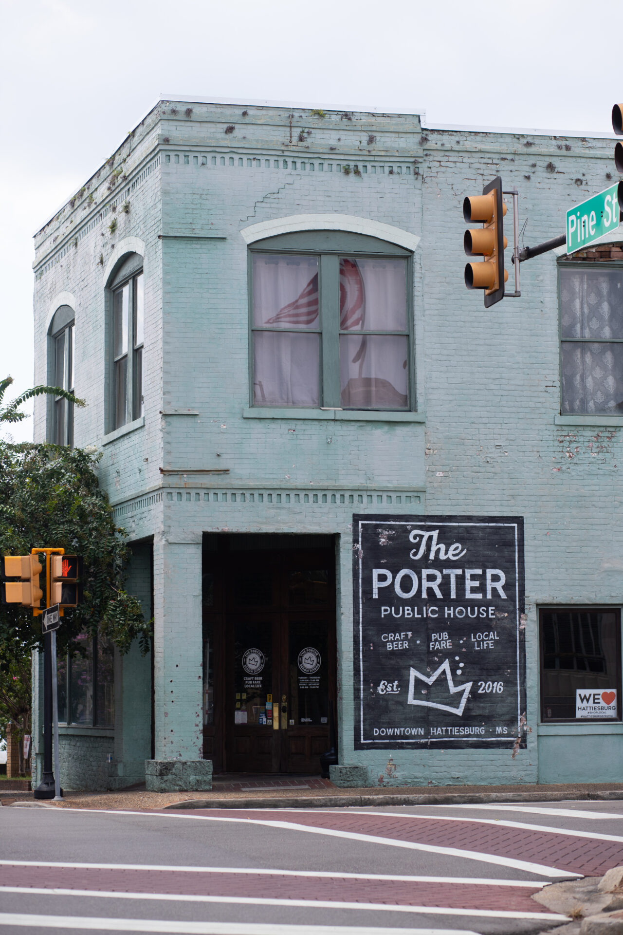 The storefront of The Porter Public House in Hattiesburg, Mississippi.