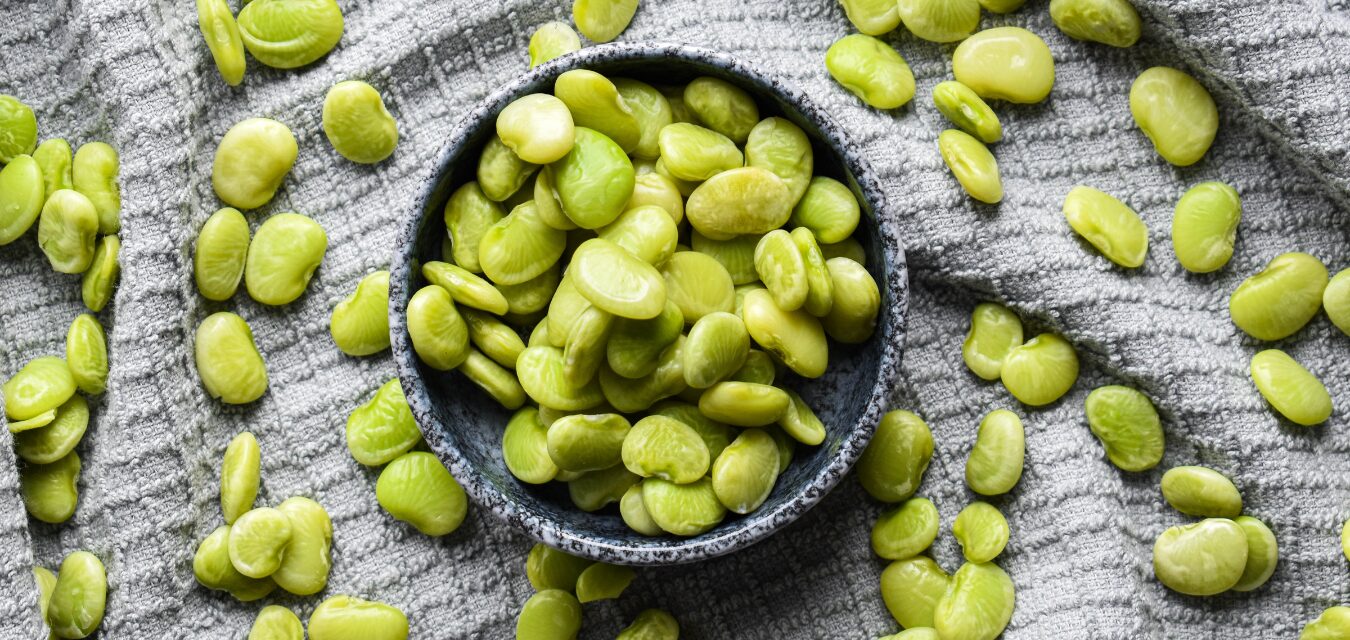 Butterbeans in a bowl and on a towel, one of TLP's top 5 culinary trends