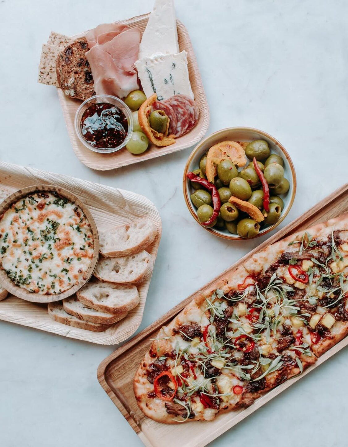 Variety of appetizers from Edit restaurant in Sumner County, Tennessee