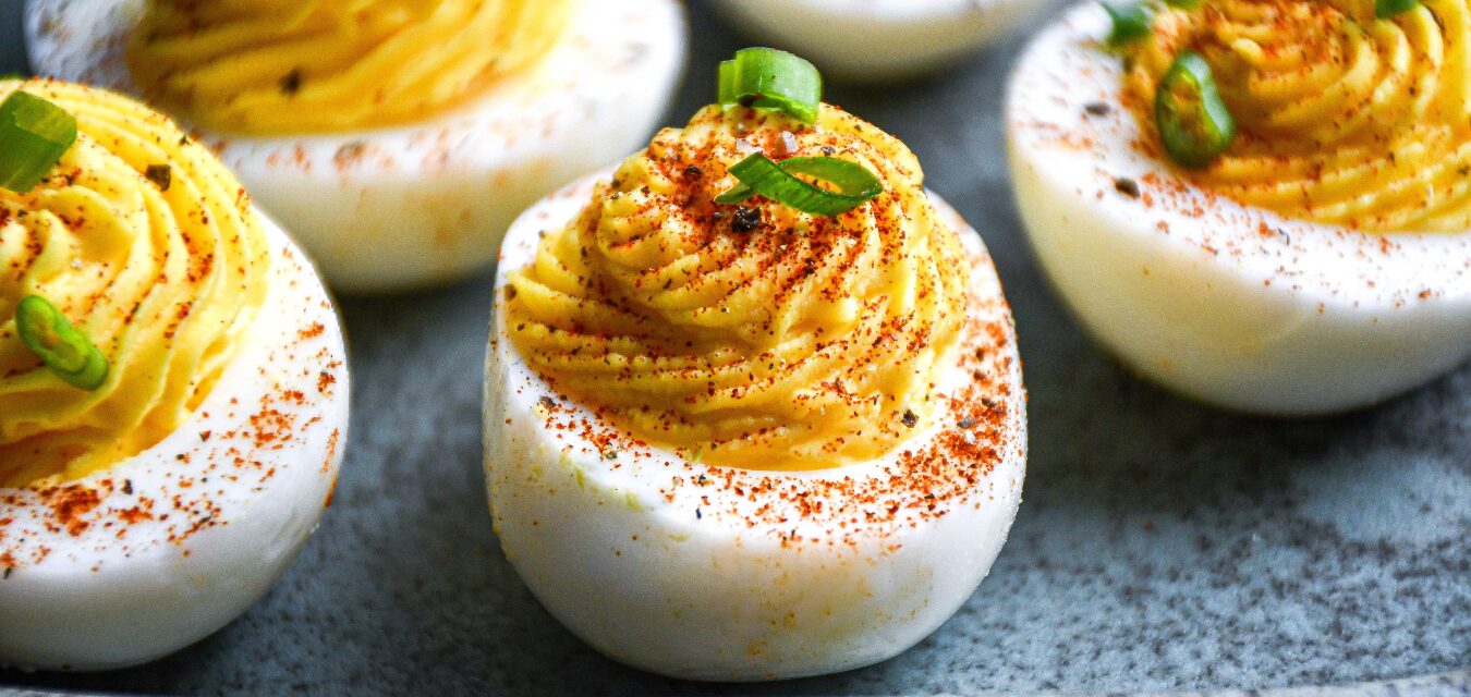 Wasabi deviled eggs