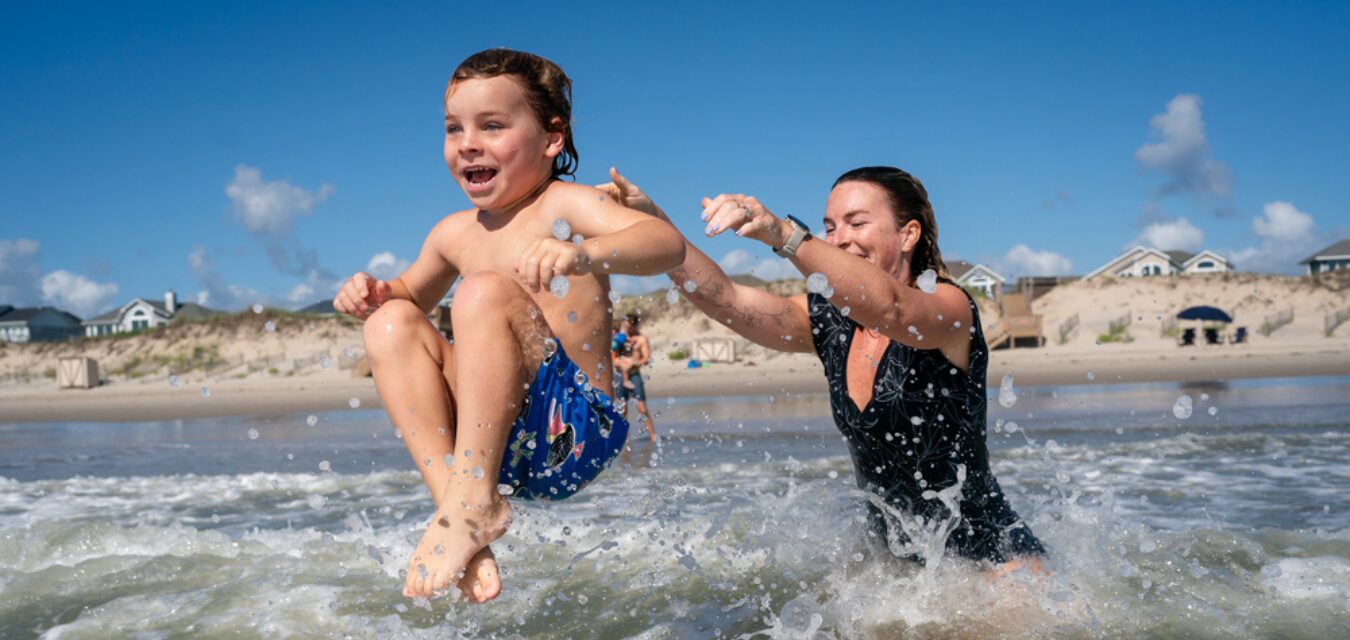 Family making a splash in Northern Outer Banks, North Carolina