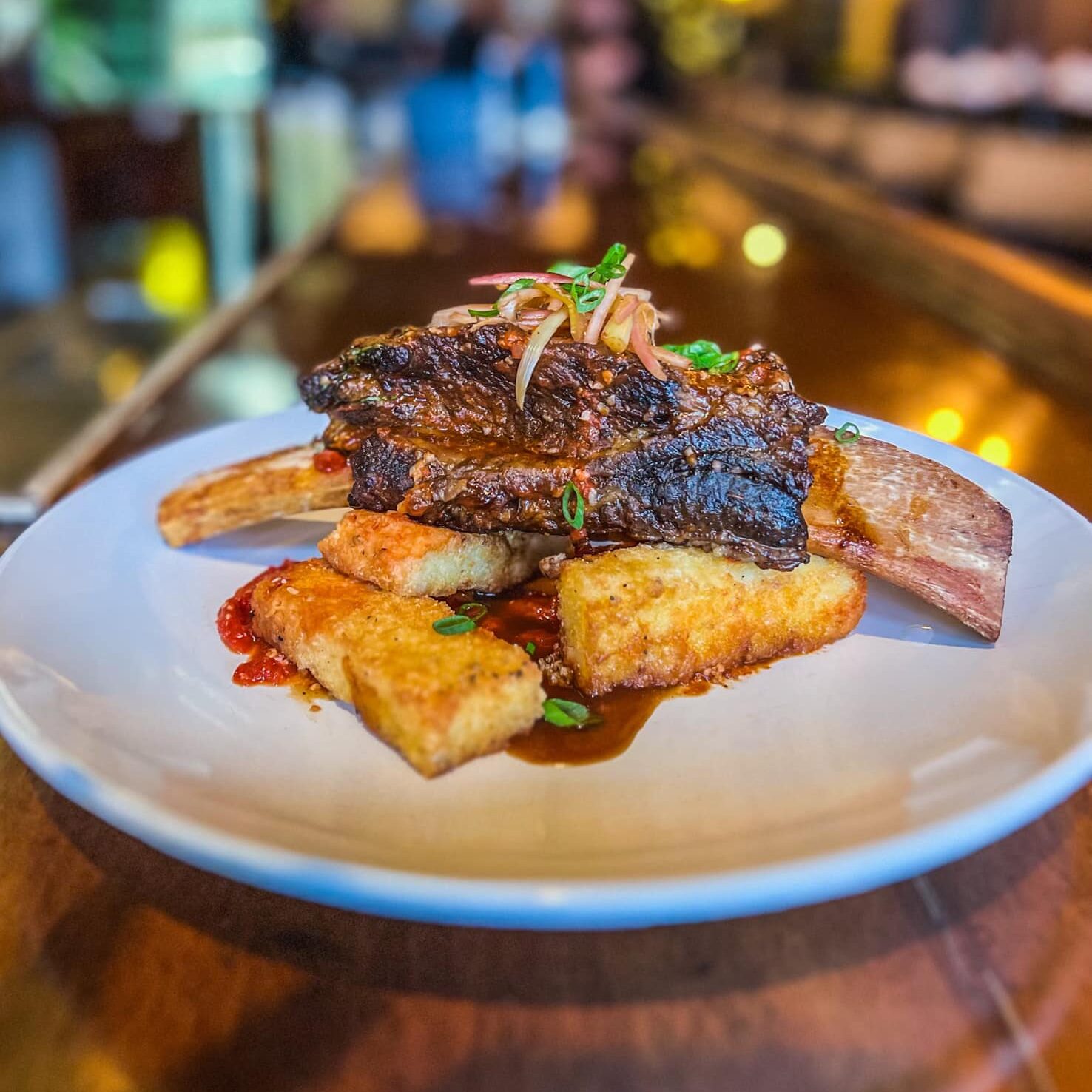 Meat and fry dish from Bruno’s Spotted Hare in Barboursville, West Virginia