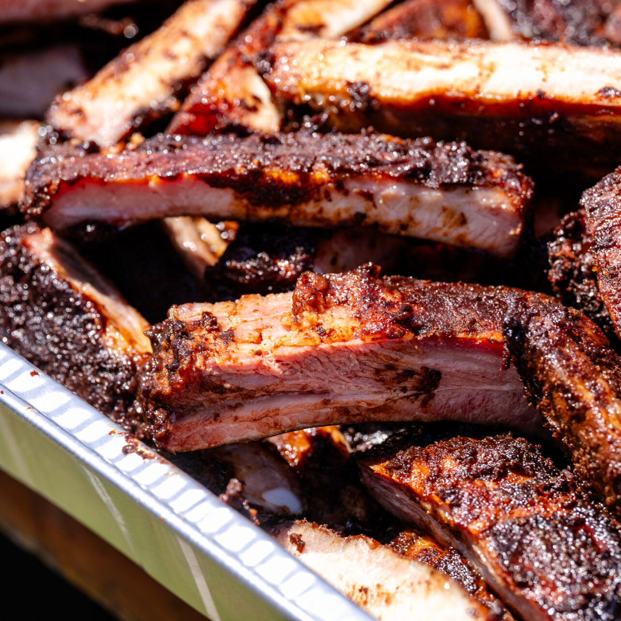 Barbeque ribs from Hogs for the Cause in New Orleans, Louisiana