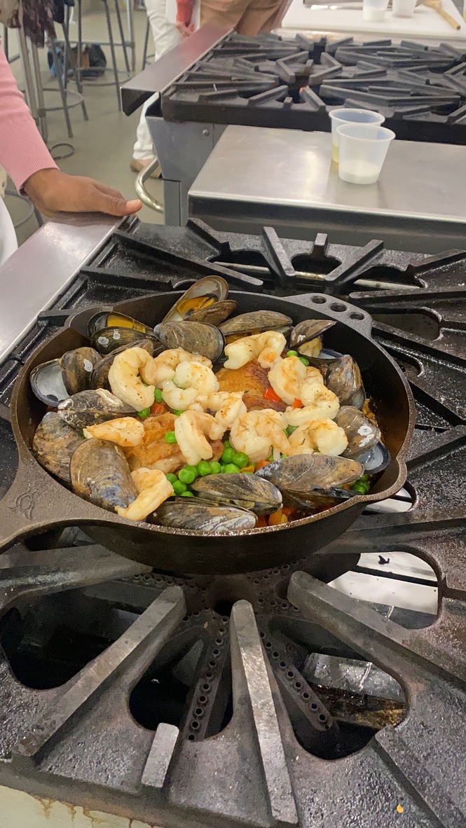 John Ondo finished paella at Charleston Wine + Food 2025