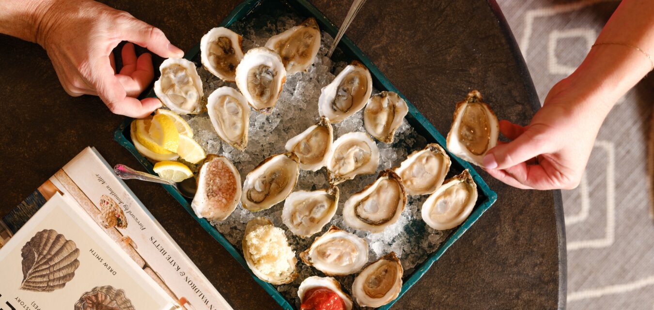 Oysters on a table at Bayonet