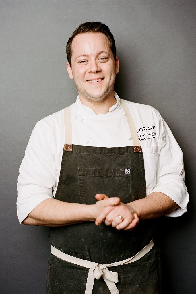 A headshot of the executive chef at RT Lodge, Trevor Stockton
