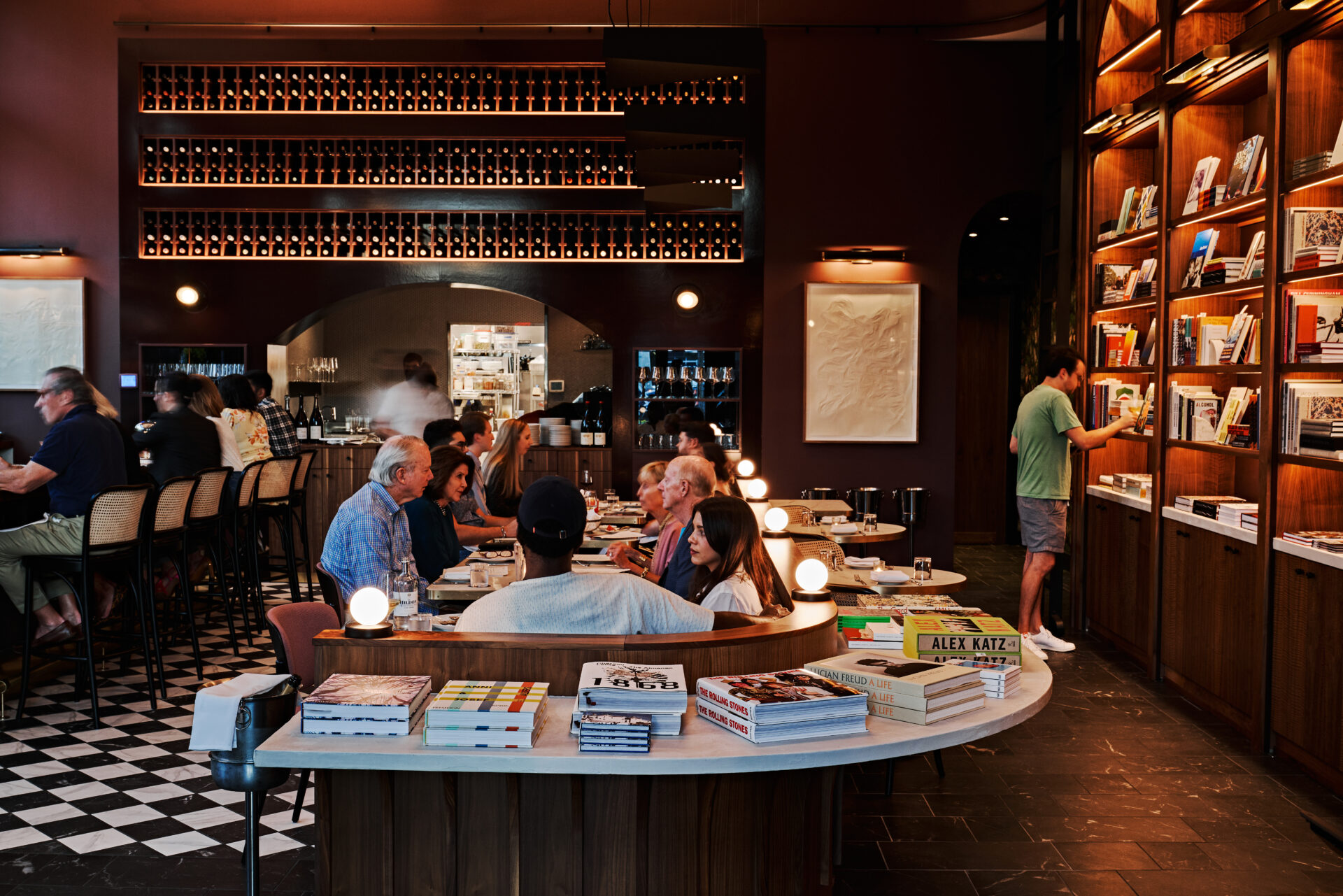 Interiors of Lucian Books and Wine, one of TLPs five trends