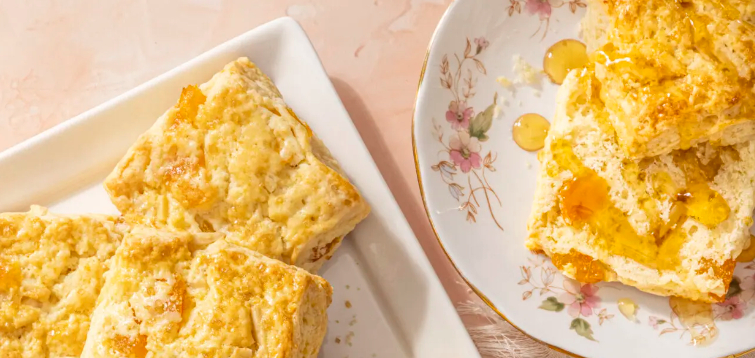 Mother’s day almond apricot scones