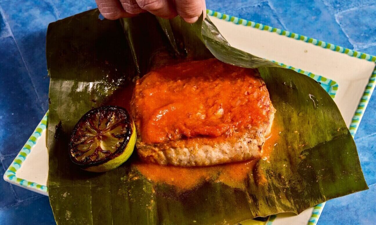 Steamed snapper with pepper ginger sauce by chef Nina Compton