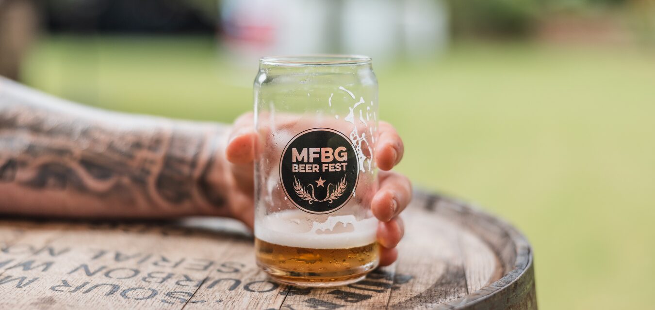 A beer glass at the MFGB Beer Fest