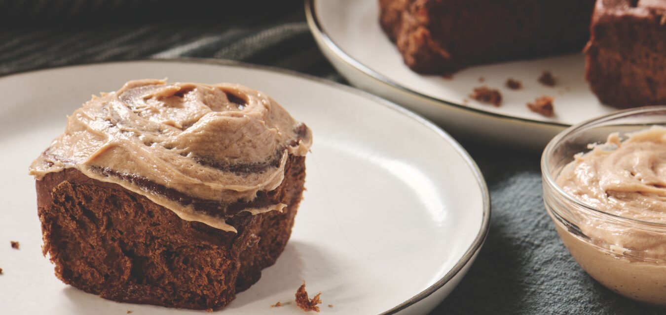 Chocolate Cinnamon Rolls with Cream For the Love Cookbook