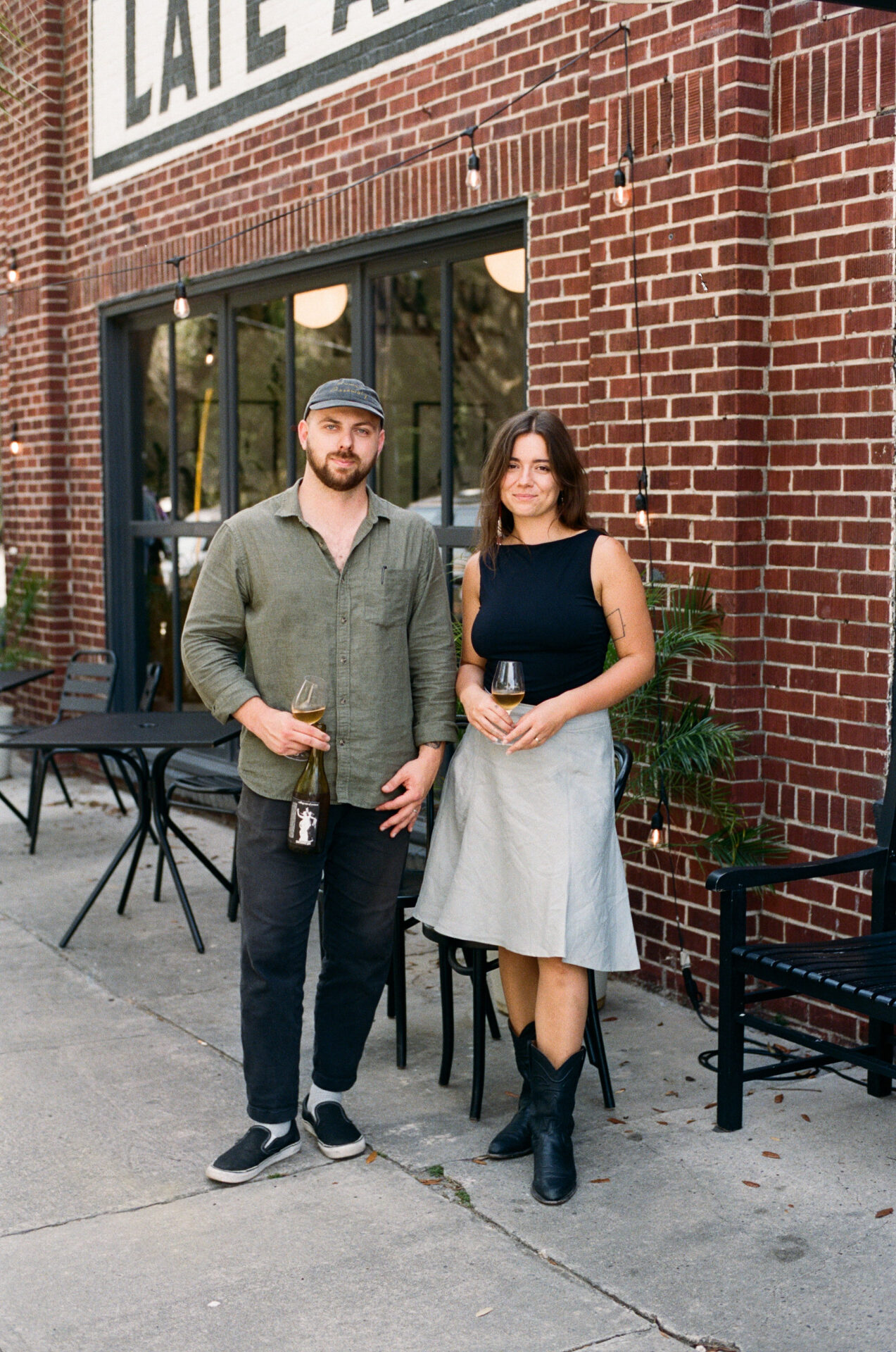 Colin Breland and Madeline Ott, owners of Late Air Wine Bar Savannah GA