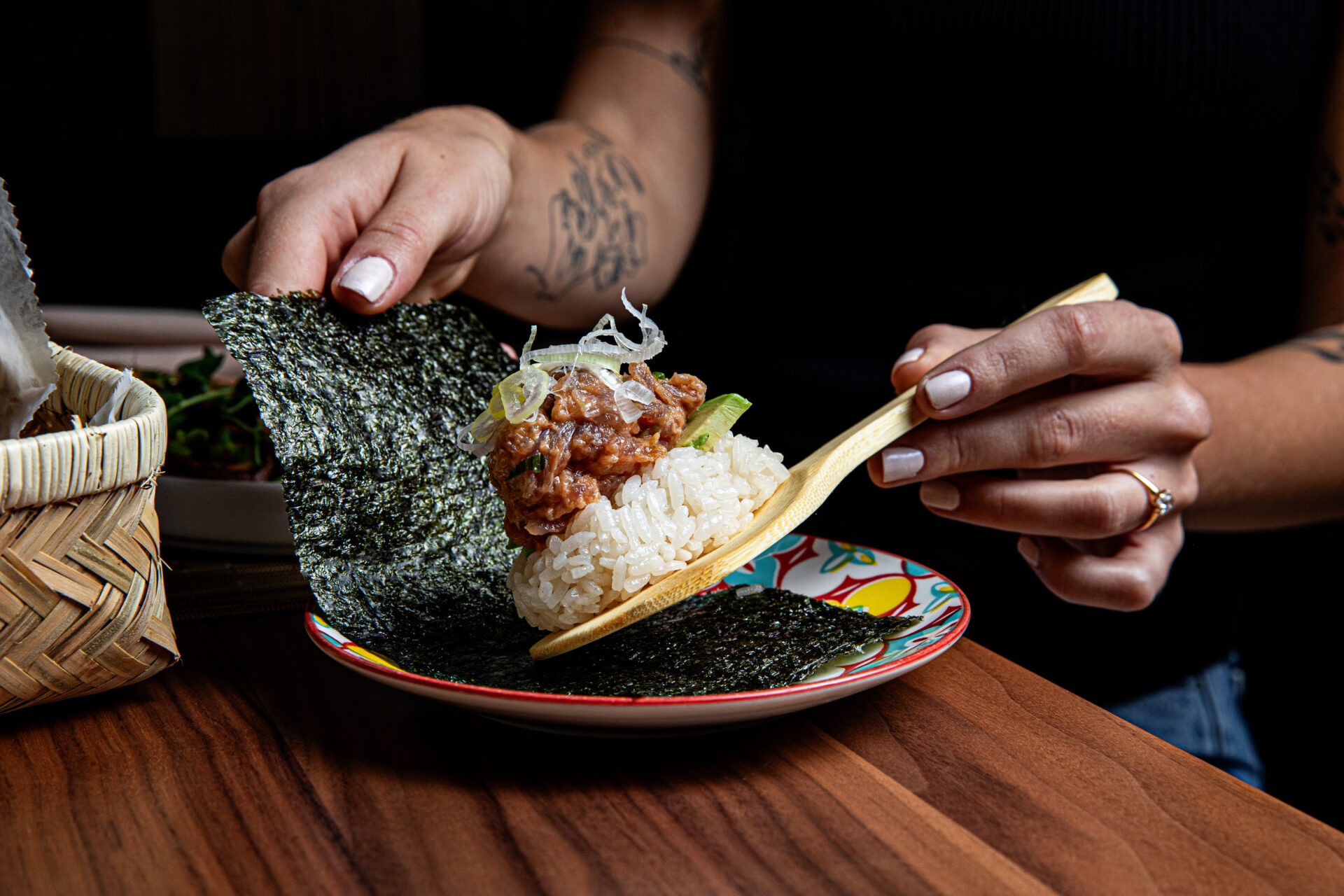 Temaki (confirm Spicy Maguro)