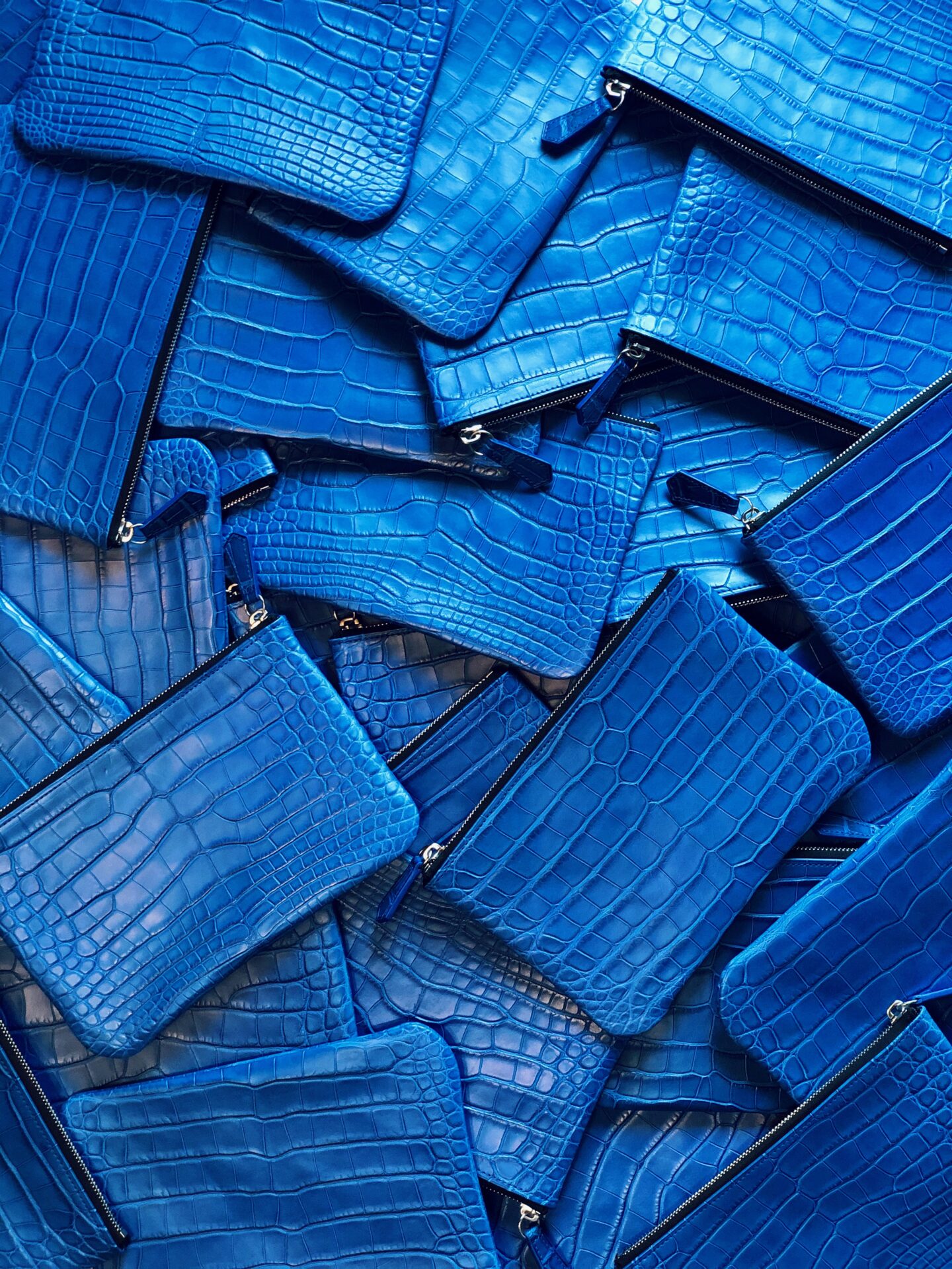 Blue alligator wallets image courtesy of Anthony Conforti