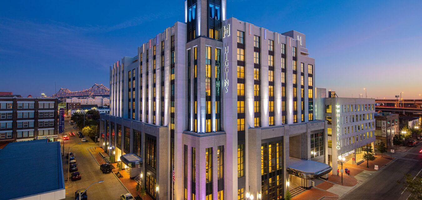 Exterior of Higgins Hotel in New Orleans