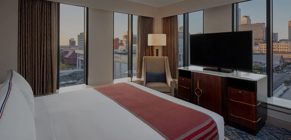 Higgins Hotel in New Orleans room image via website