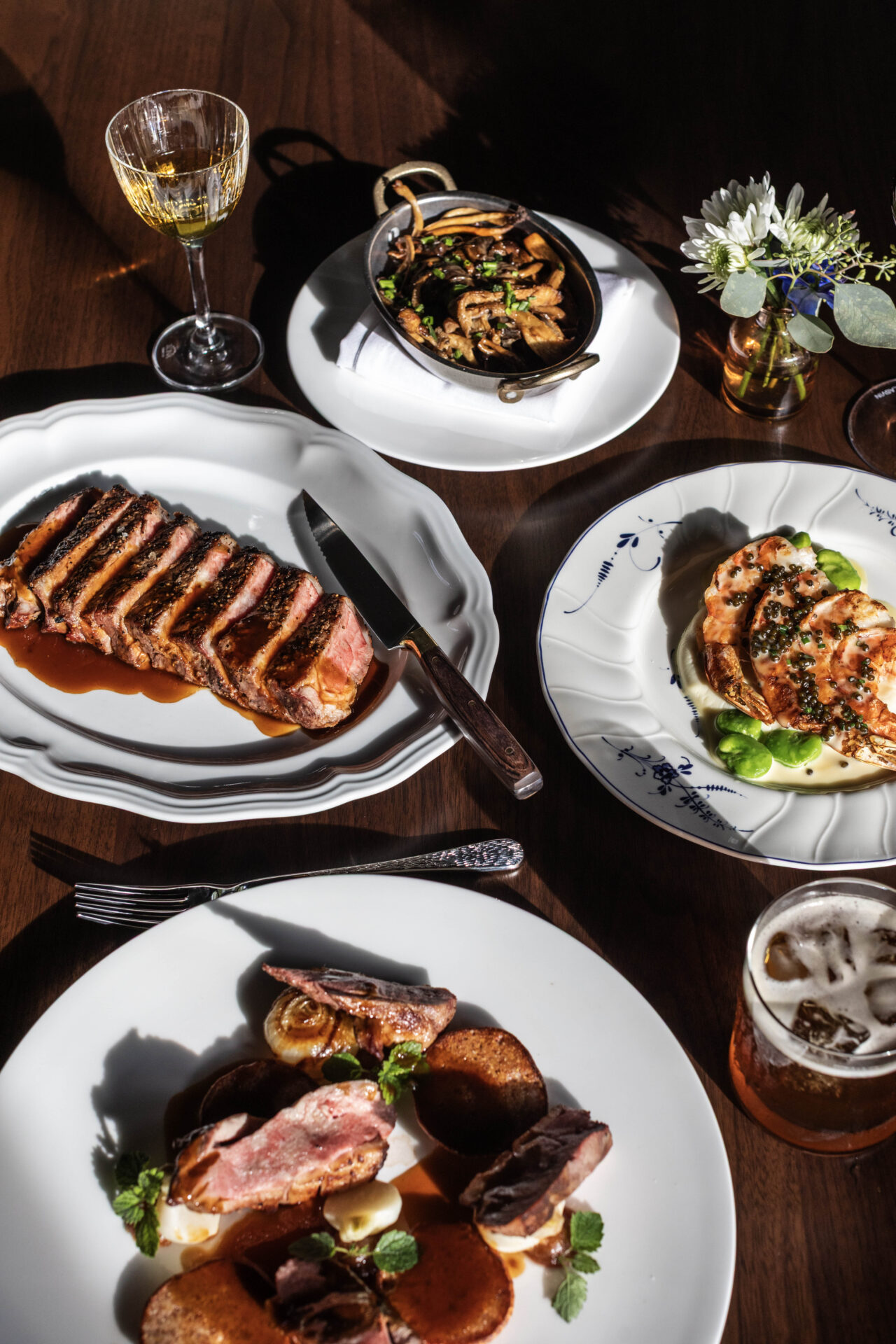 Jules Spread Mushrooms New York Strip Shrimp Cocktail Duck credit Heidi Harris