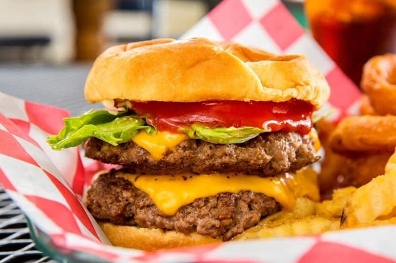 burger from Mac Smith's Country Store