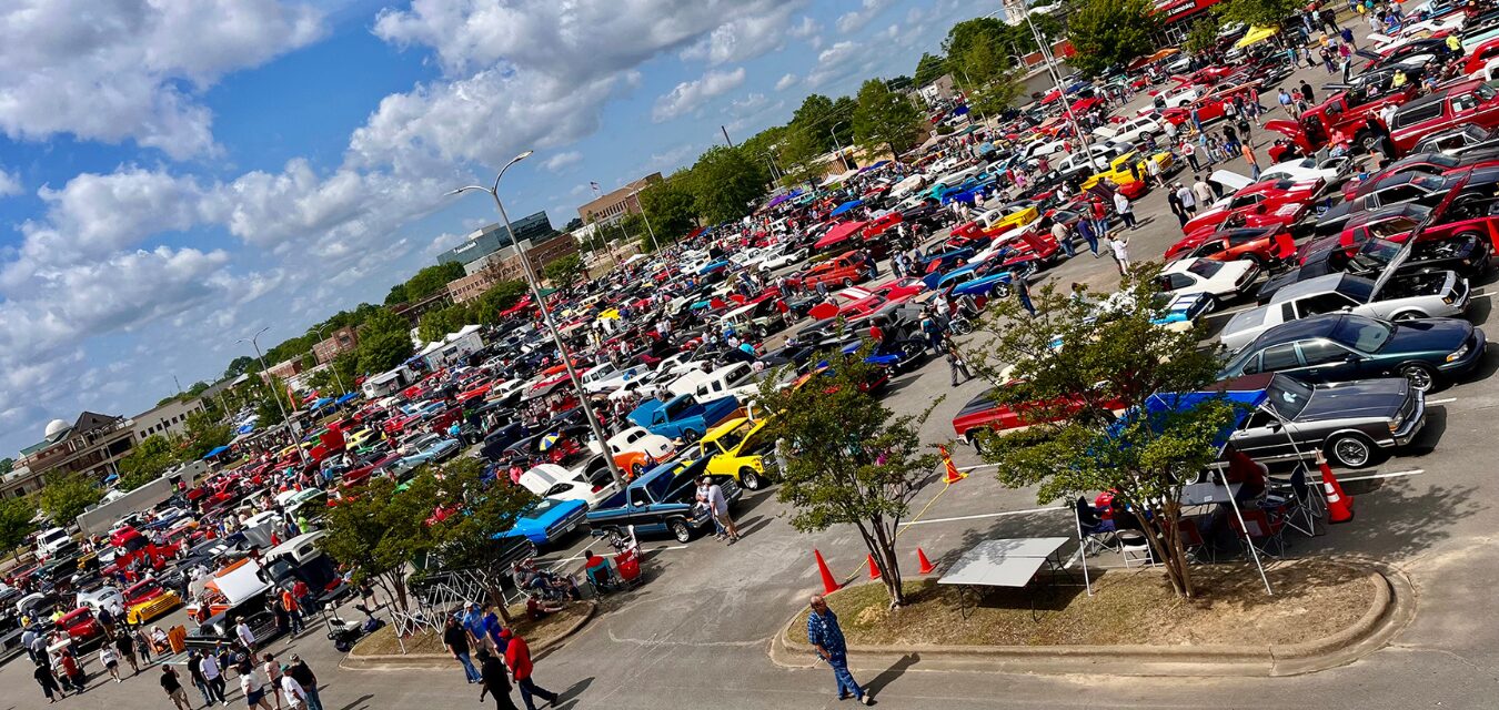 Rooftop view of Blue Suede Cruise in Tupelo