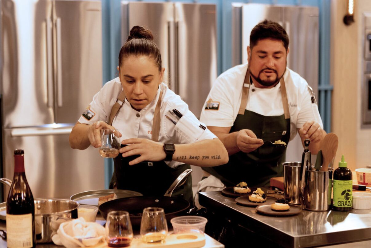 Top Chef espisode Brittany Cochran and Oscar Diaz image courtesy of Paul Cheney Bravo