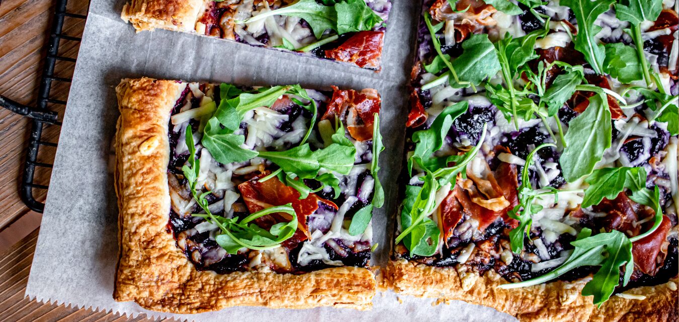 Spring Blueberry and Proscuitto Puff Pastry recipe image courtesy of Brittany Furbee