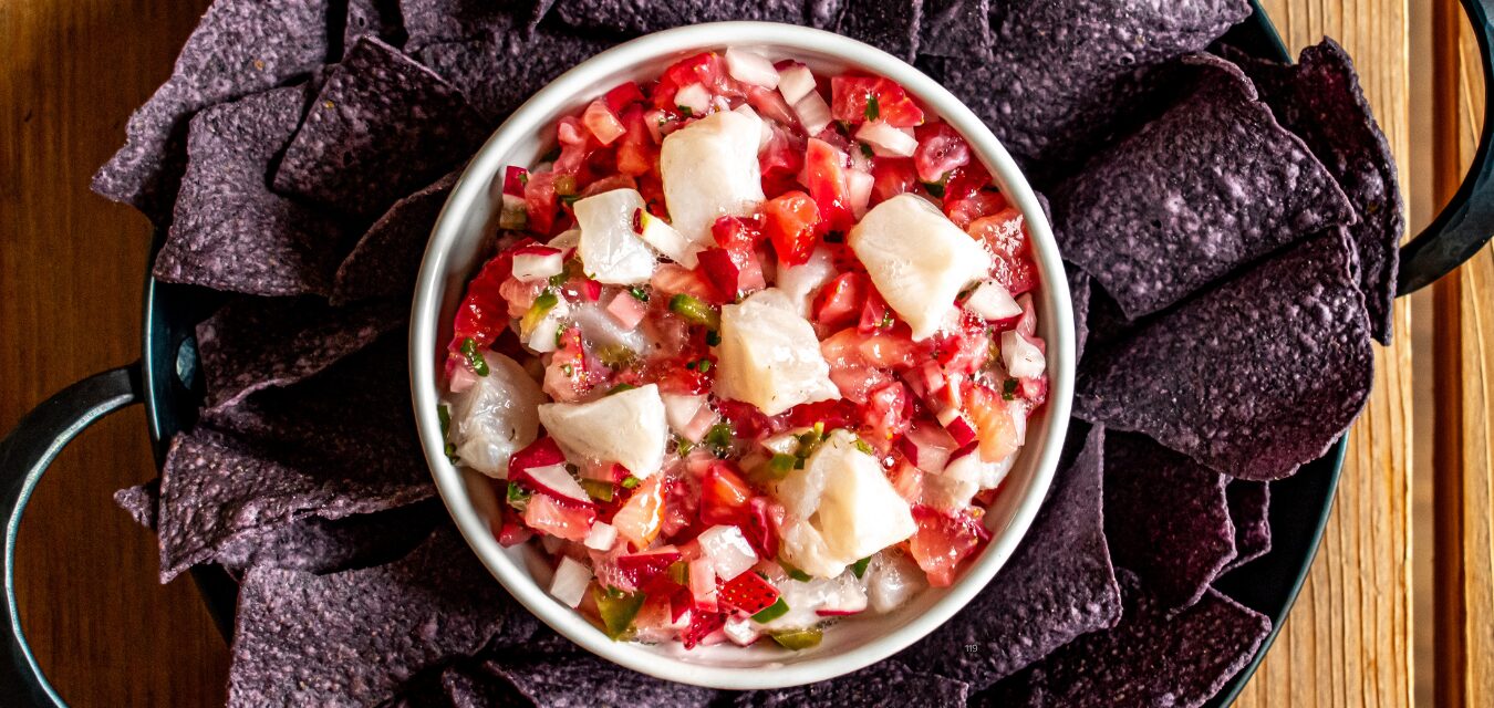 Spring Strawberry and Whitefish Ceviche recipe image courtesy of Brittany Furbee