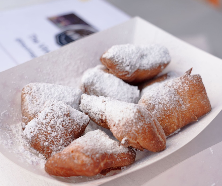 beignets at beignet fest in new orleans