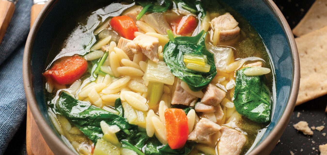 chicken vegetable and orzo soup image courtesy of Michael Harlan Turkell