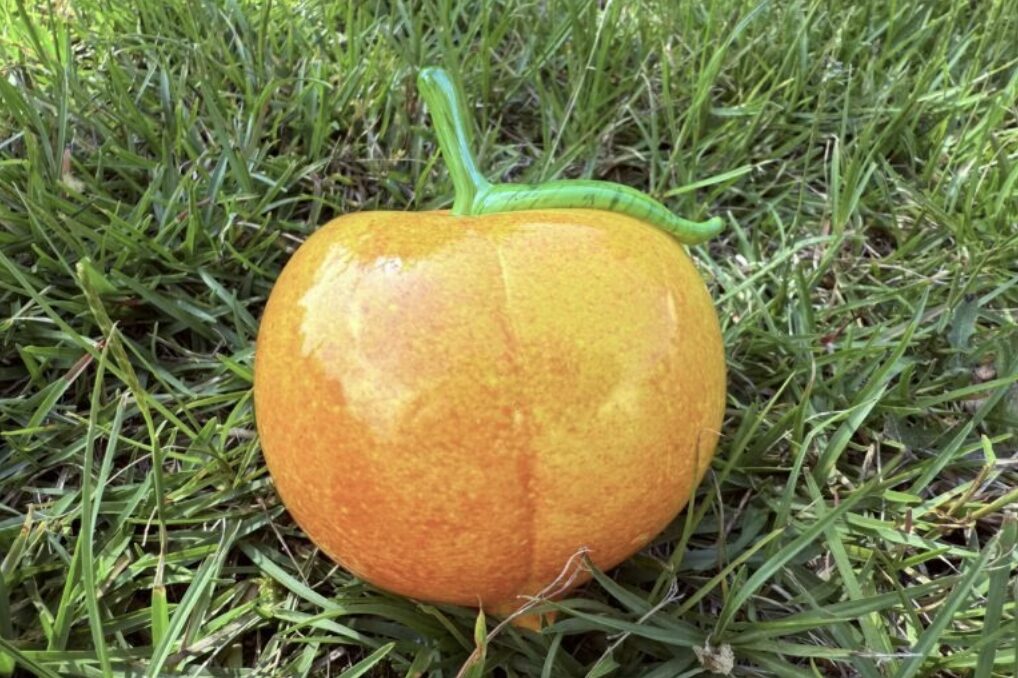 Ceramic peach for peach week