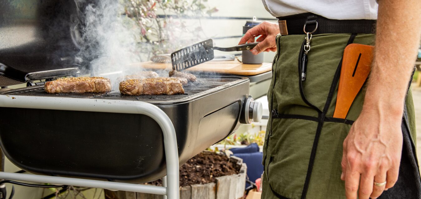 Man grilling