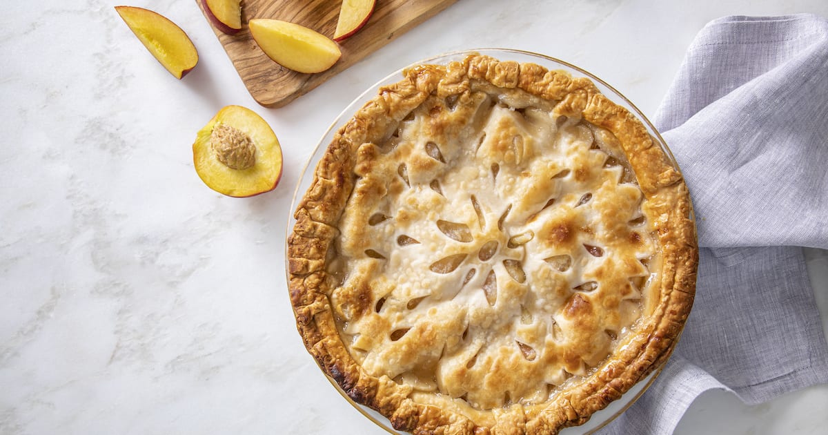 almost summertime peach pie Photo by Jonathan Boncek